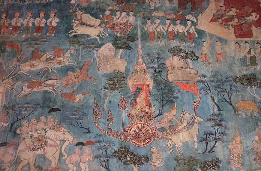 จิตรกรรมฝาผนัง วัดทุ่งศรีเมือง จ.อุบลราชธานี