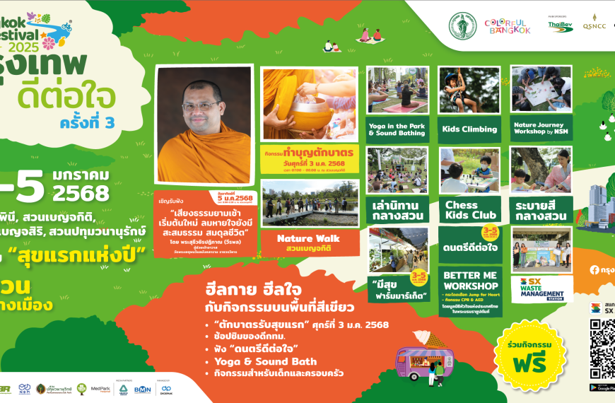 ชวนรับ “สุขแรกของปี” ของขวัญสุดพิเศษ ให้สุขกาย สุขใจ กับ เทศกาล “กรุงเทพดีต่อใจ รับปีใหม่ 2568” BANGKOK BESTIVAL&hellip;