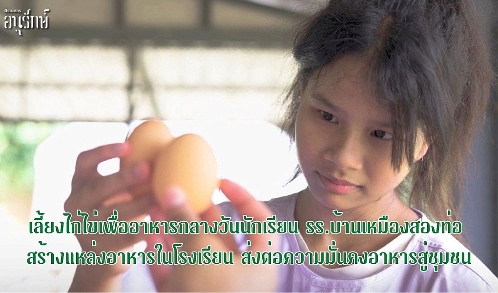 เลี้ยงไก่ไข่เพื่ออาหารกลางวันนักเรียน รร.บ้านเหมืองสองท่อ สร้างแหล่งอาหารในโรงเรียน ส่งต่อความมั่นคงอาหารสู่ชุมชน
