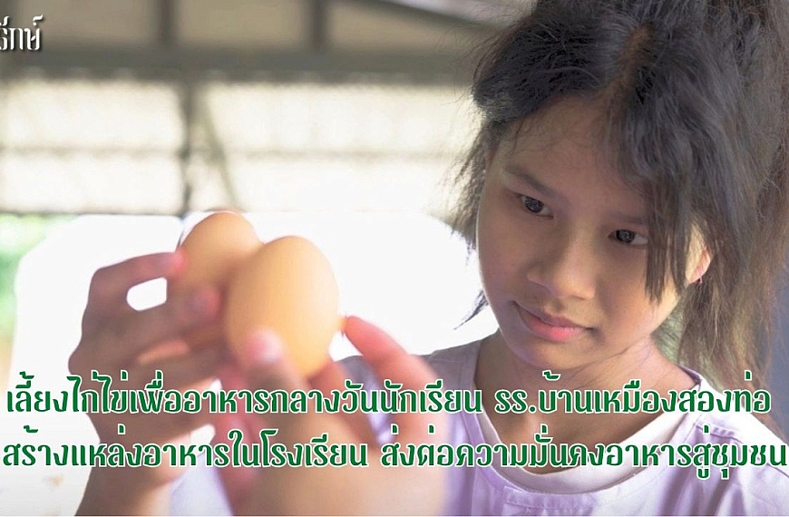 เลี้ยงไก่ไข่เพื่ออาหารกลางวันนักเรียน รร.บ้านเหมืองสองท่อ สร้างแหล่งอาหารในโรงเรียน ส่งต่อความมั่นคงอาหารสู่ชุมชน
