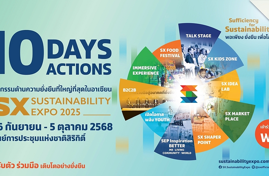 SX2025 กลับมาแล้ว 10 วัน จัดเต็มSUSTAINABILITY EXPO 2025 “พอเพียง ยั่งยืน เพื่อโลก” (Sufficiency&hellip;