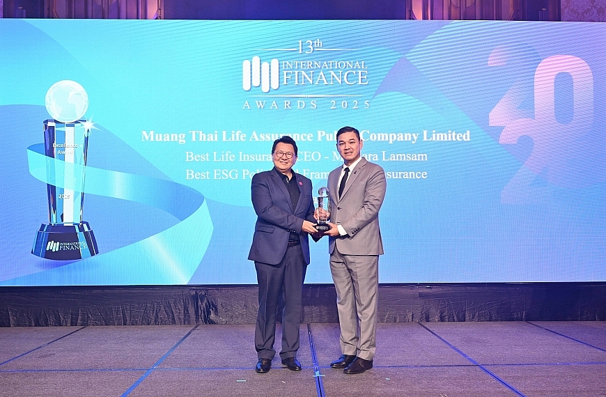 เมืองไทยประกันชีวิต คว้ารางวัล “Best ESG Policy and Framework” จากเวที International Finance Awards 2025