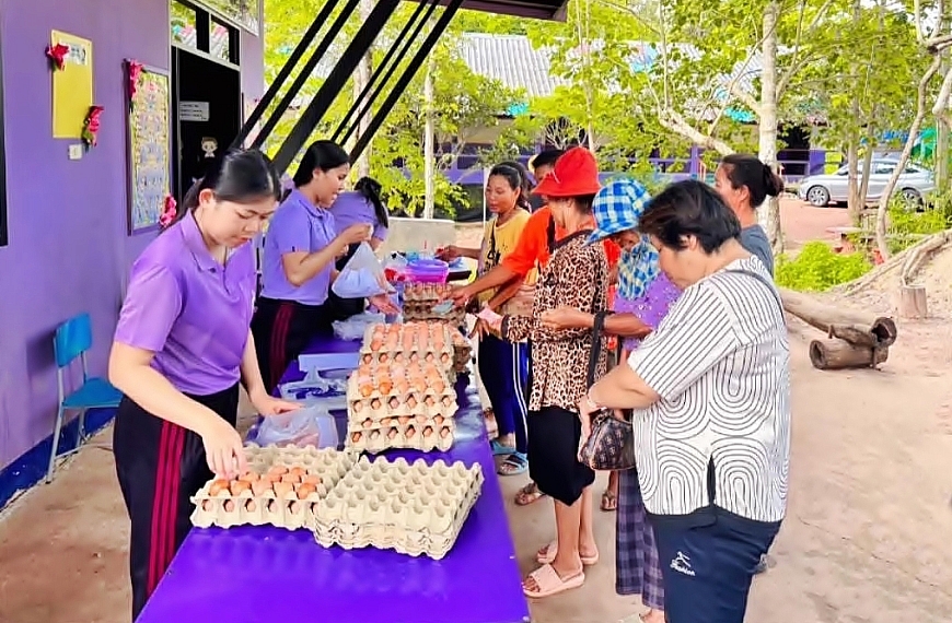 รร.ตชด.ค็อกนิสไทยฯ “ไข่ไก่” มื้อกลางวันที่เด็กเป็นคนสร้างเอง