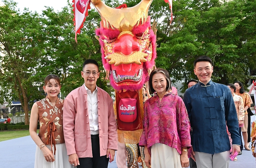 เมืองไทยประกันชีวิต เฉลิมฉลองเทศกาลตรุษจีน จัดพิธีสักการะองค์พระโพธิสัตว์กวนอิม และเทพเจ้ากวนอู พร้อมเชิดมังกรชมพู ประจำปี 2569